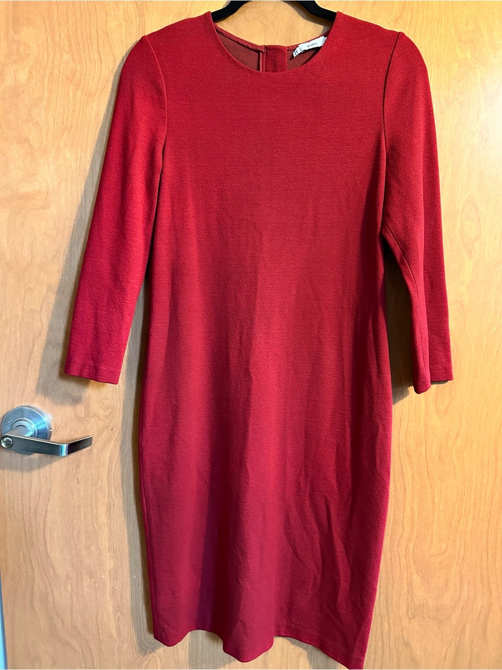 Vince Ponte Sheath Dress Crimson Red - Size M